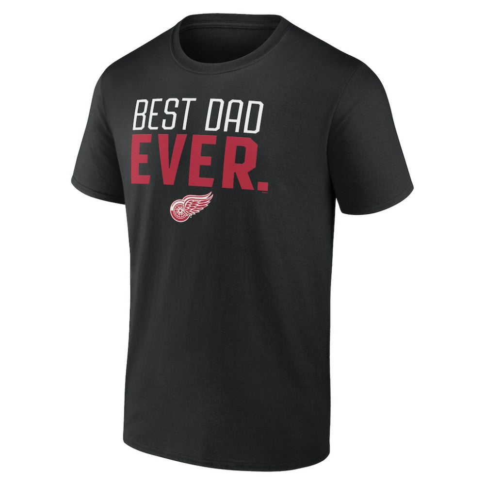 Detroit Red Wings Best Dad Ever T-Shirt - Black - NHL