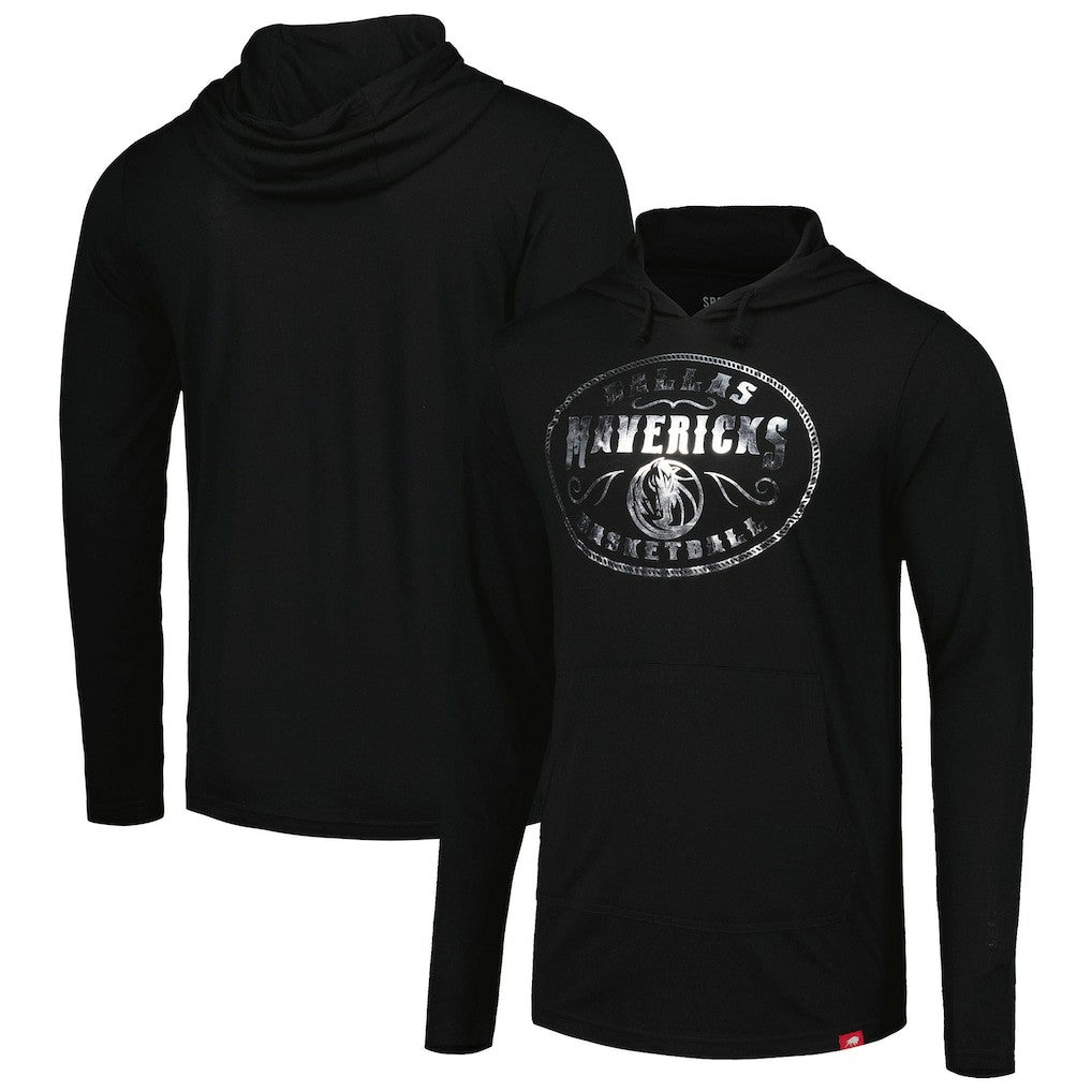 Dallas Mavericks Sportiqe Unisex Rowan Tri-Blend Long Sleeve Hoodie T-Shirt Black - NBA