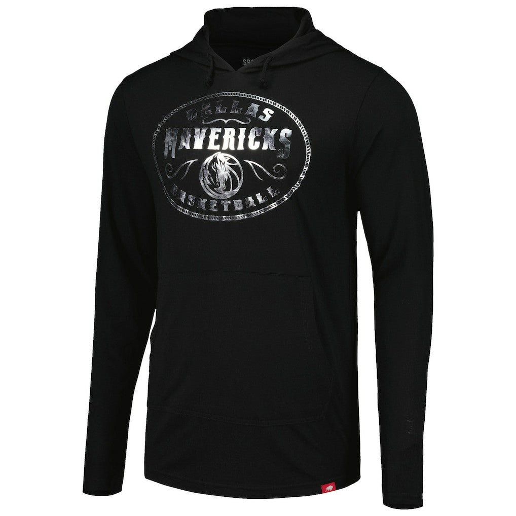 Dallas Mavericks Sportiqe Unisex Rowan Tri-Blend Long Sleeve Hoodie T-Shirt Black - NBA