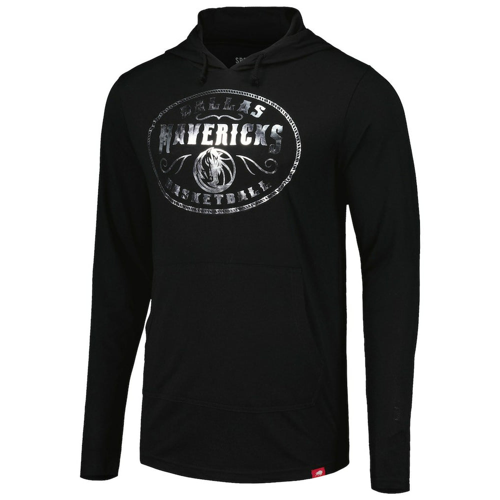Dallas Mavericks Sportiqe Unisex Rowan Tri-Blend Long Sleeve Hoodie T-Shirt Black - NBA