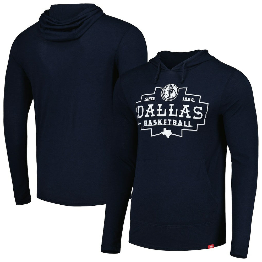 Dallas Mavericks Sportiqe Unisex Rowan Tri-Blend Long Sleeve Hoodie T-Shirt Navy - NBA