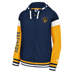 Milwaukee Brewers Starter Women's Homestretch Full-Zip Hoodie - MLB