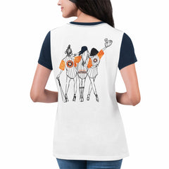 Houston Astros G-III 4Her by Carl Banks Women's Illustration Ringer T-Shirt - MLB