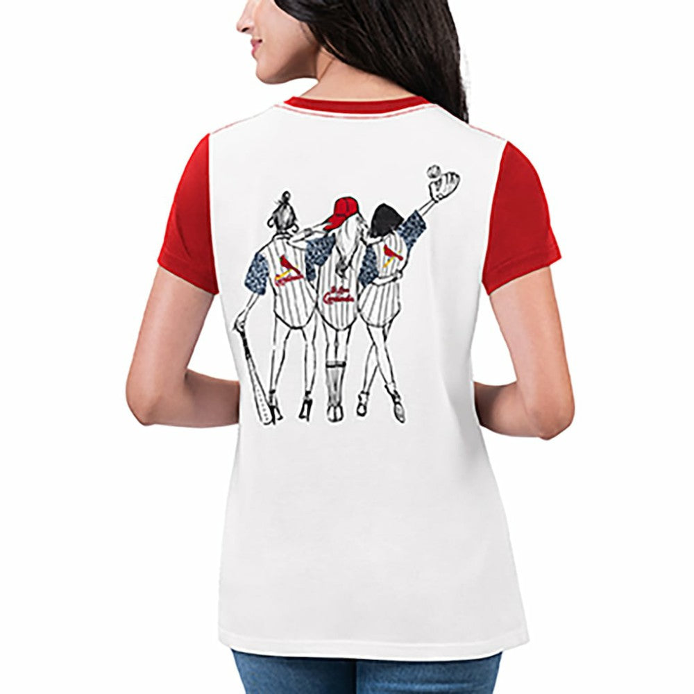 St. Louis Cardinals G-III 4Her by Carl Banks Women's Illustration Ringer T-Shirt - MLB