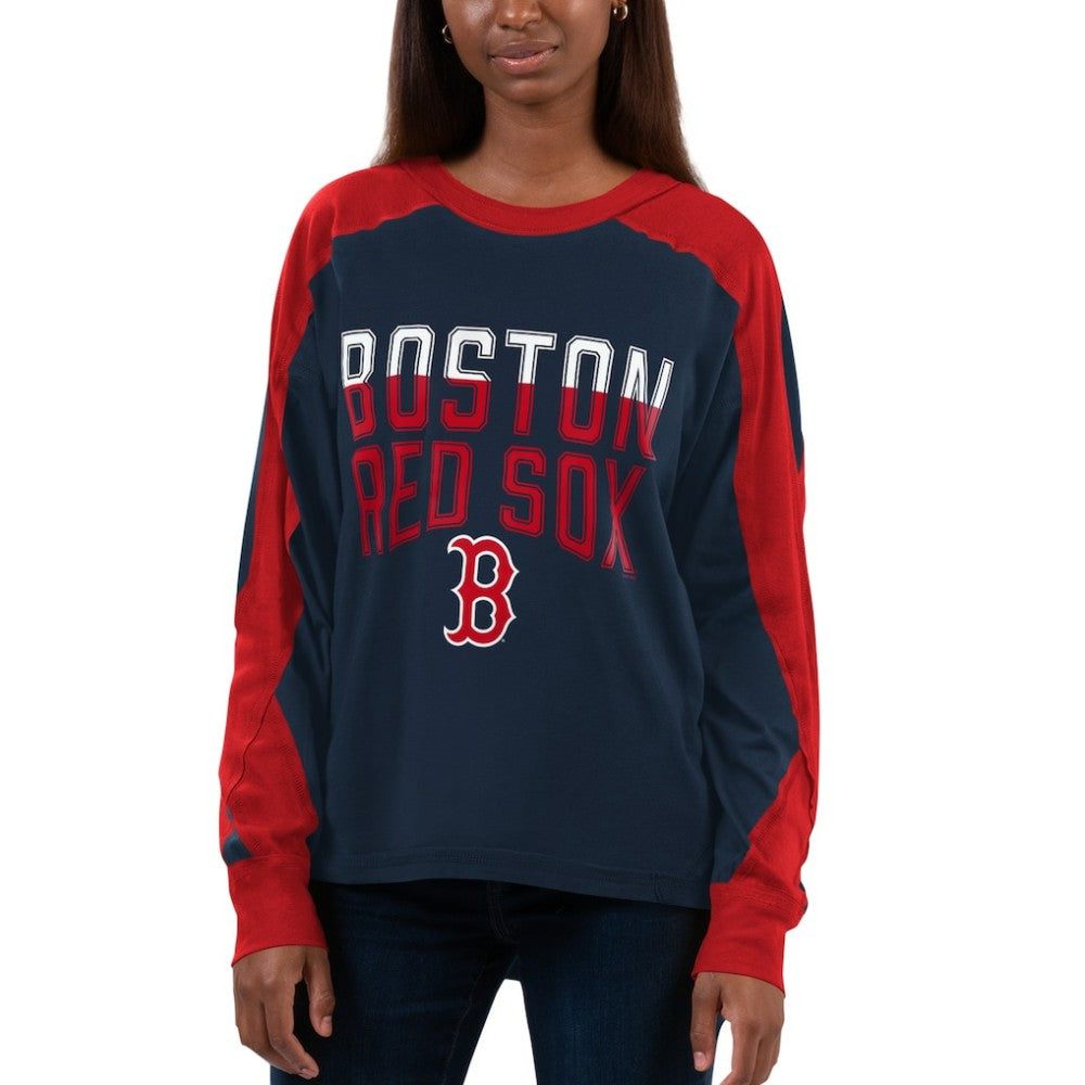 Boston Red Sox G-III 4Her by Carl Banks Women's Smash Raglan Long Sleeve T-Shirt - MLB