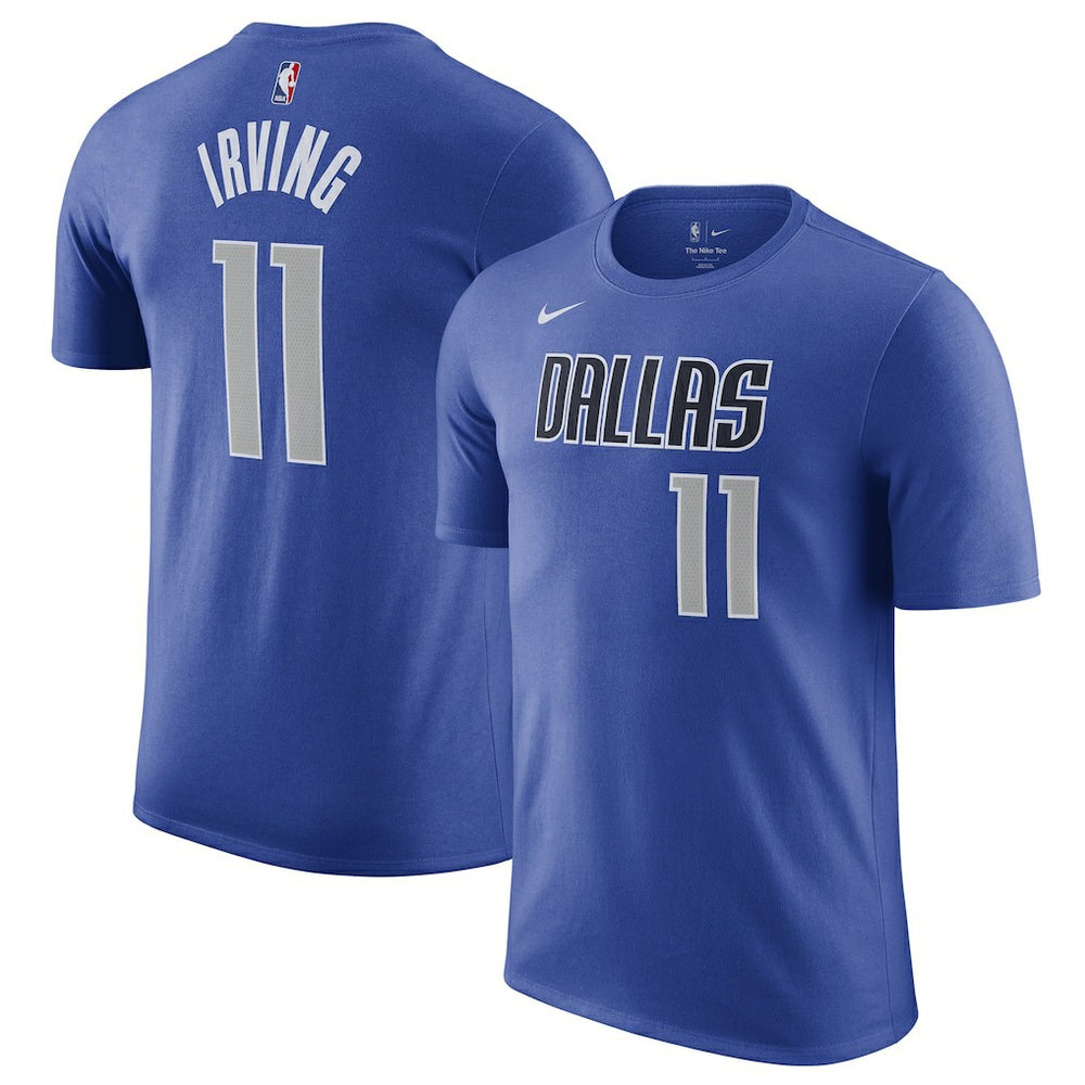 Kyrie Irving Dallas Mavericks Icon Name & Number T-Shirt Blue - NBA