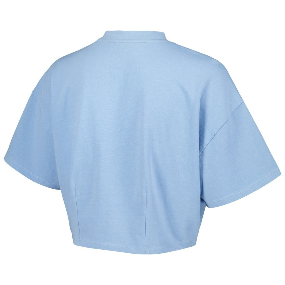 Philadelphia 76ers Lusso Women's Nola Faded Tonal Cropped T-Shirt Light Blue - NBA