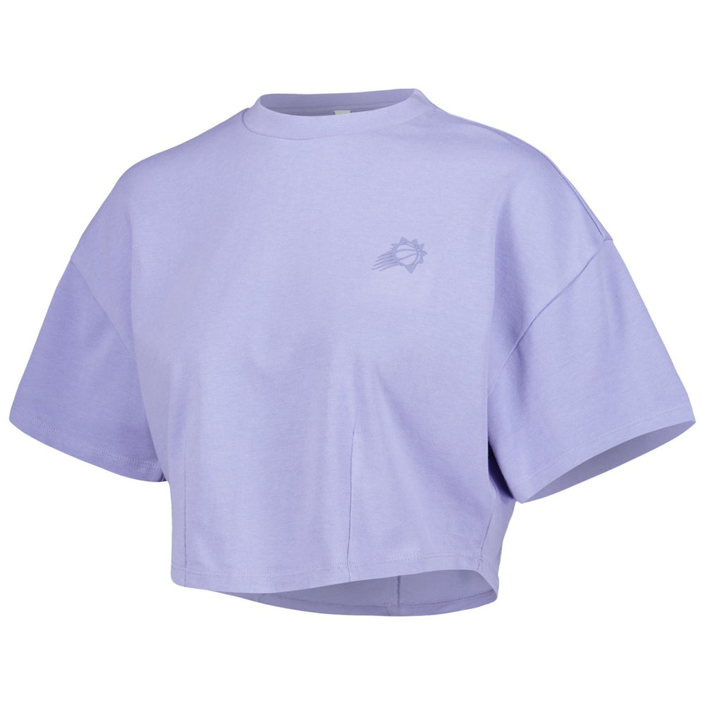 Phoenix Suns Lusso Women's Nola Faded Tonal Cropped T-Shirt Purple - NBA