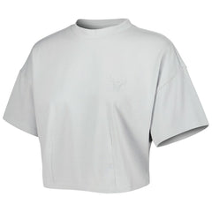 Chicago Bulls Lusso Women's Nola Faded Tonal Cropped T-Shirt Gray - NBA