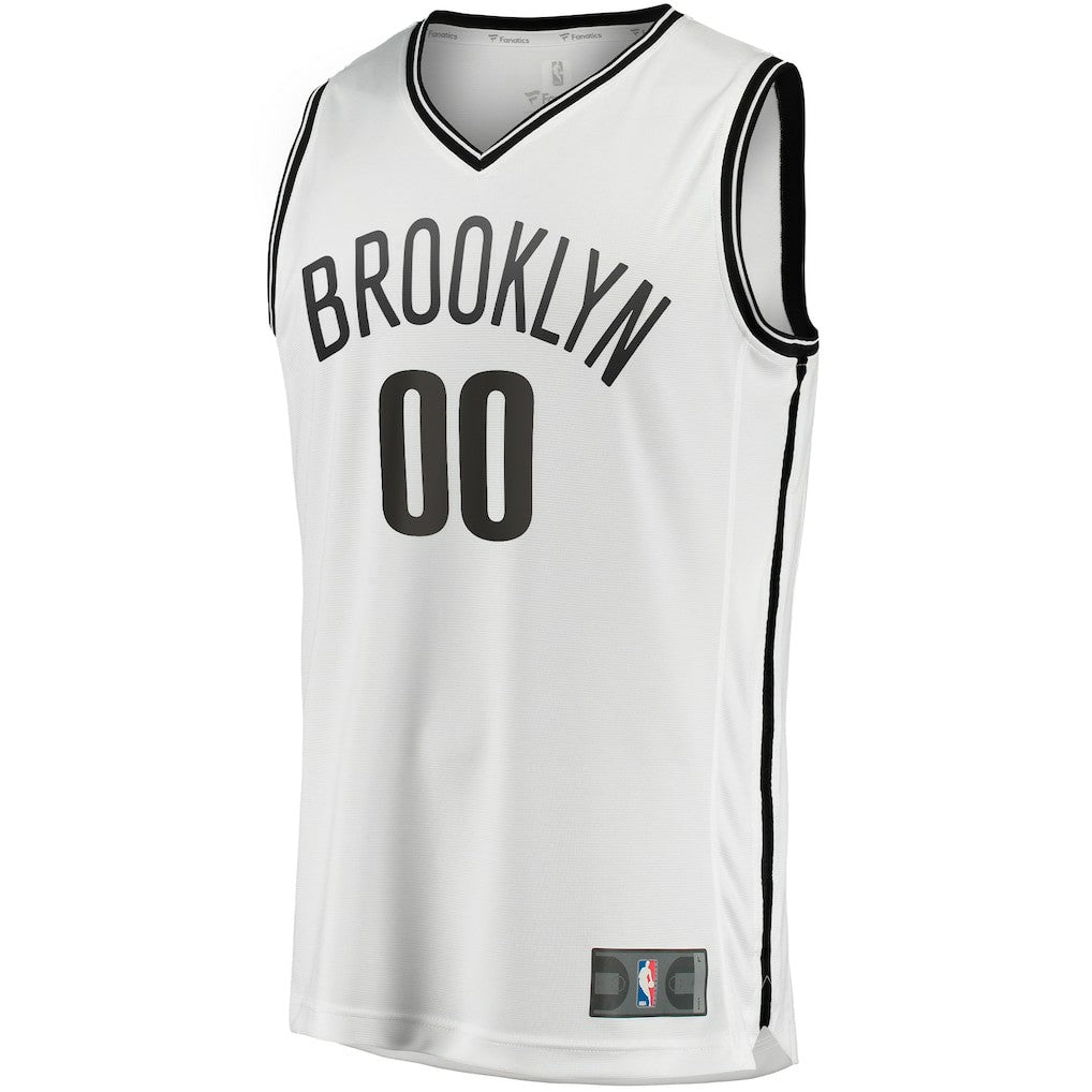 Brooklyn Nets Youth Fast Break Replica Custom Jersey Association Edition White - NBA