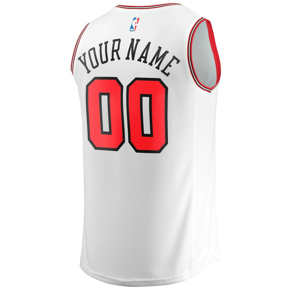 Chicago Bulls Youth Fast Break Replica Custom Jersey Association Editi- White - NBA