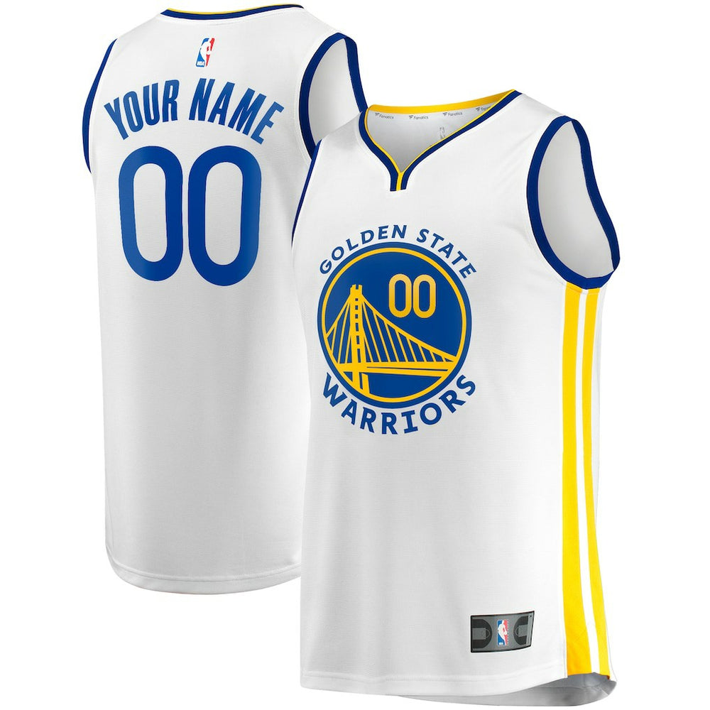 Golden State Warriors Youth Fast Break Replica Custom Jersey Association Editi- White - NBA