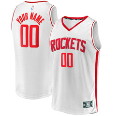 Houston Rockets Youth Fast Break Replica Custom Jersey Association Edition White - NBA