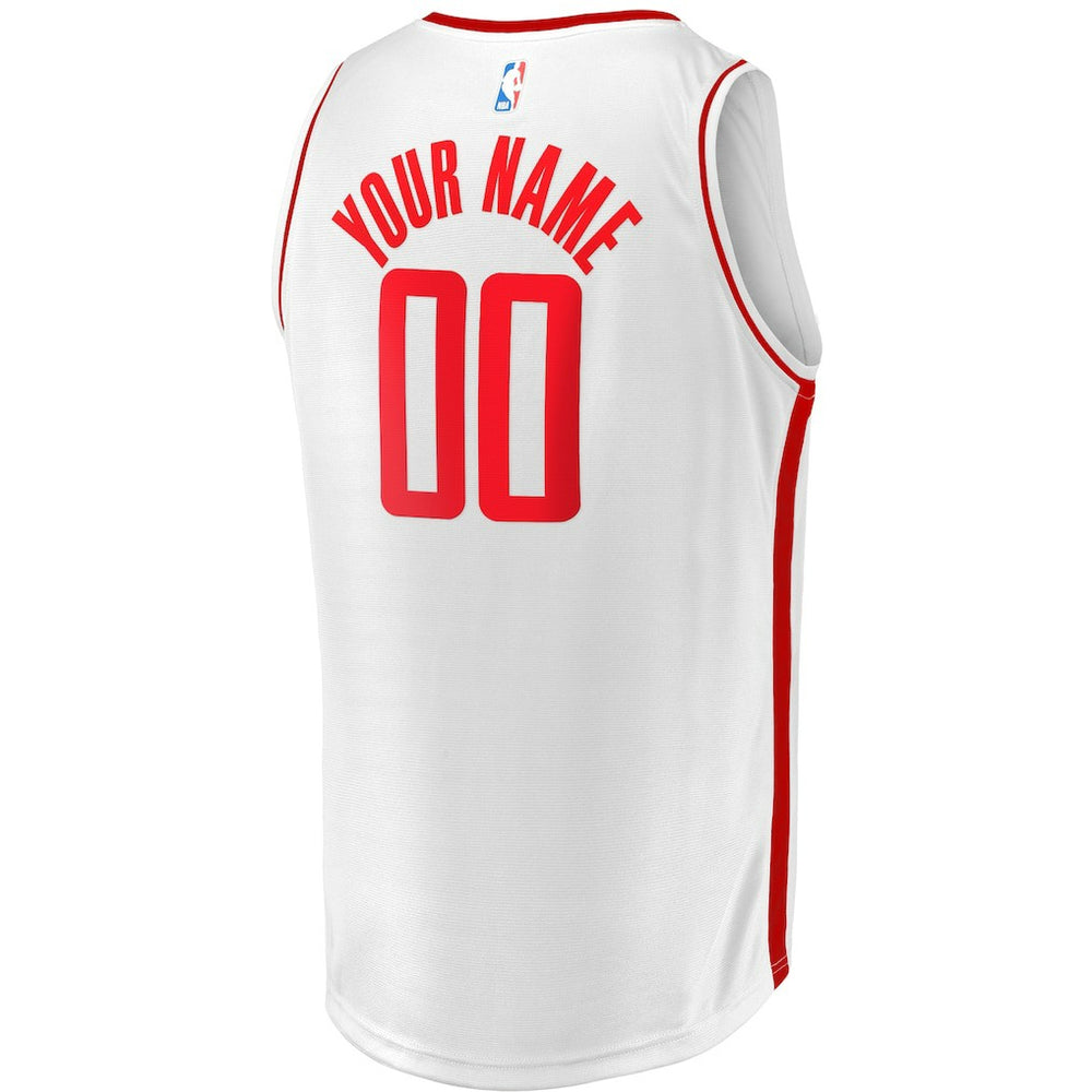 Houston Rockets Youth Fast Break Replica Custom Jersey Association Edition White - NBA