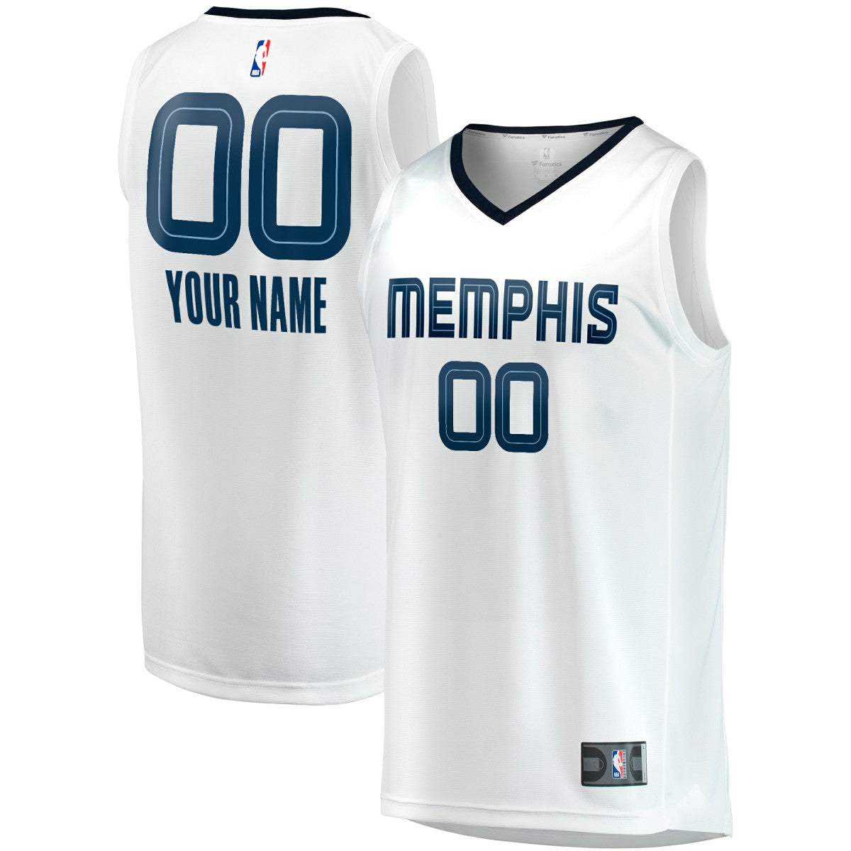Memphis Grizzlies Youth Fast Break Replica Custom Jersey Association Edition White - NBA