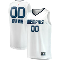Memphis Grizzlies Youth Fast Break Replica Custom Jersey Association Edition White - NBA