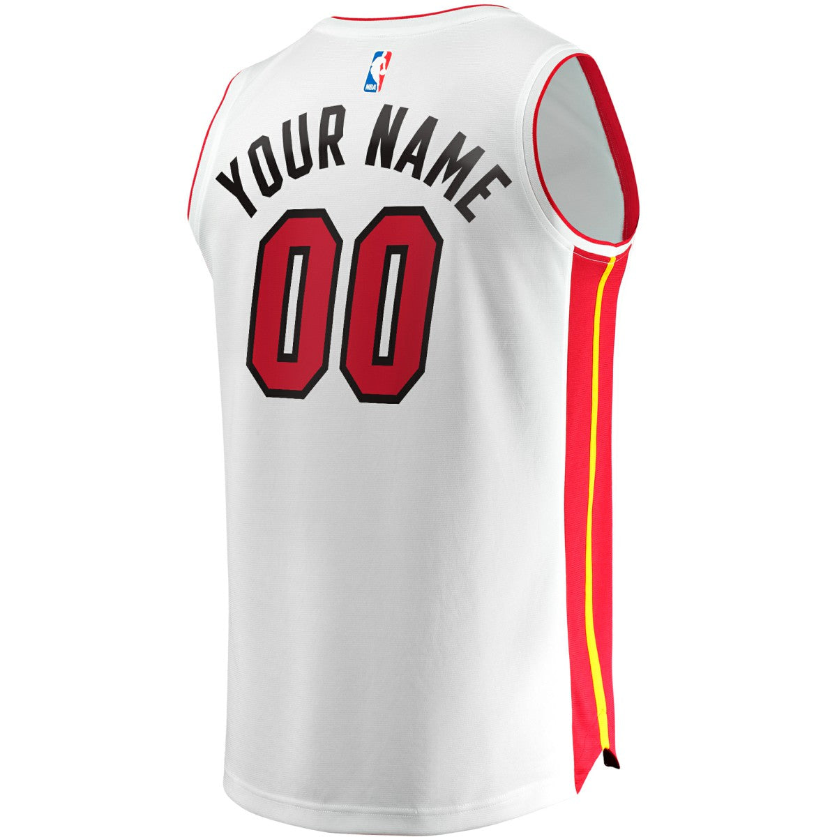 Miami Heat Youth Fast Break Custom Replica Jersey White Association Edition - NBA