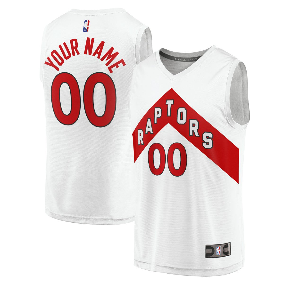 Toronto Raptors Youth Fast Break Replica Custom Jersey Association Edition White - NBA