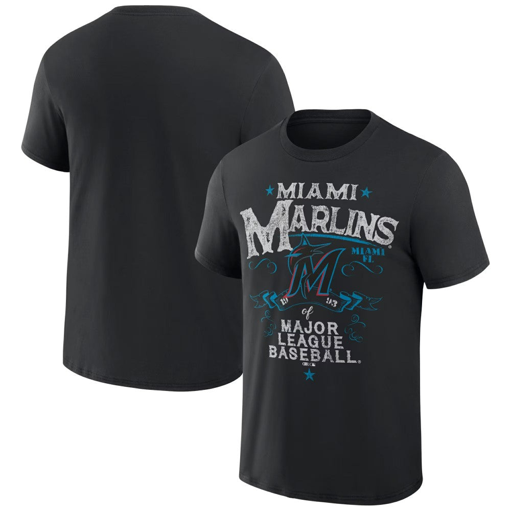 Miami Marlins Darius Rucker Collection by Fanatics Beach Splatter T-Shirt - MLB