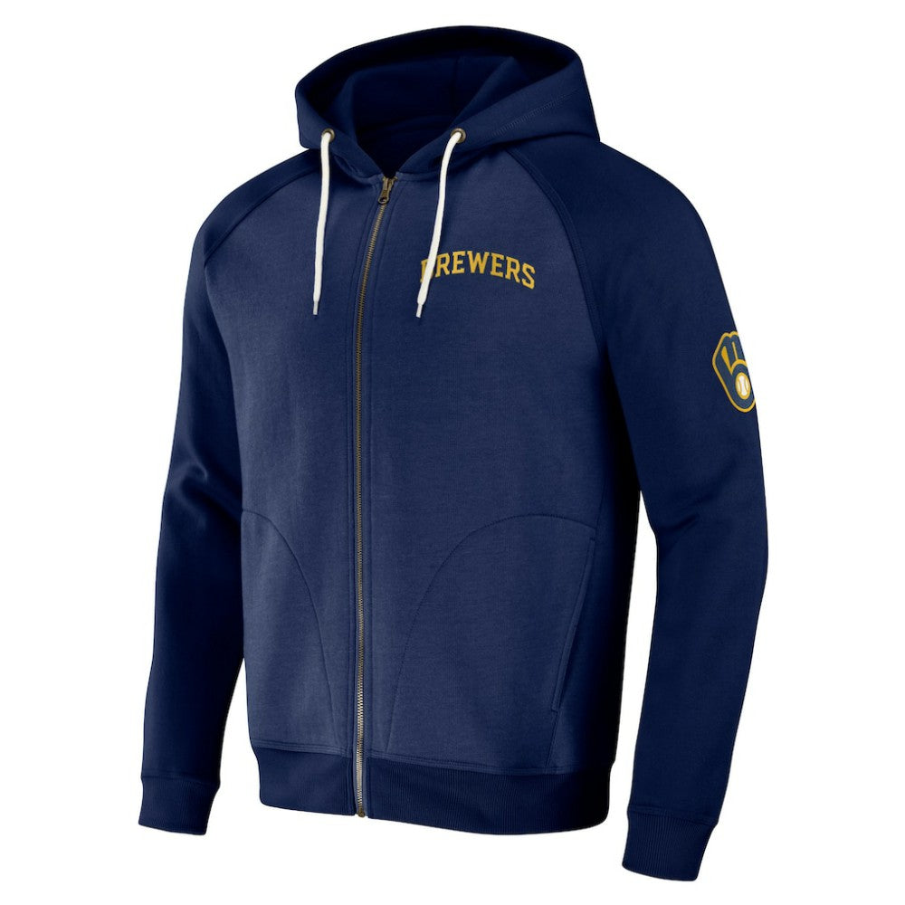 Milwaukee Brewers Darius Rucker Collection by Fanatics Raglan Full-Zip Hoodie - MLB