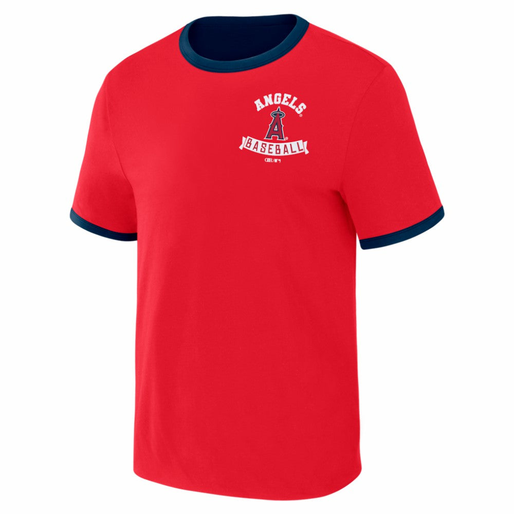 Los Angeles Angels Darius Rucker Collection by Fanatics Two-Way Ringer Reversible T-Shirt - MLB