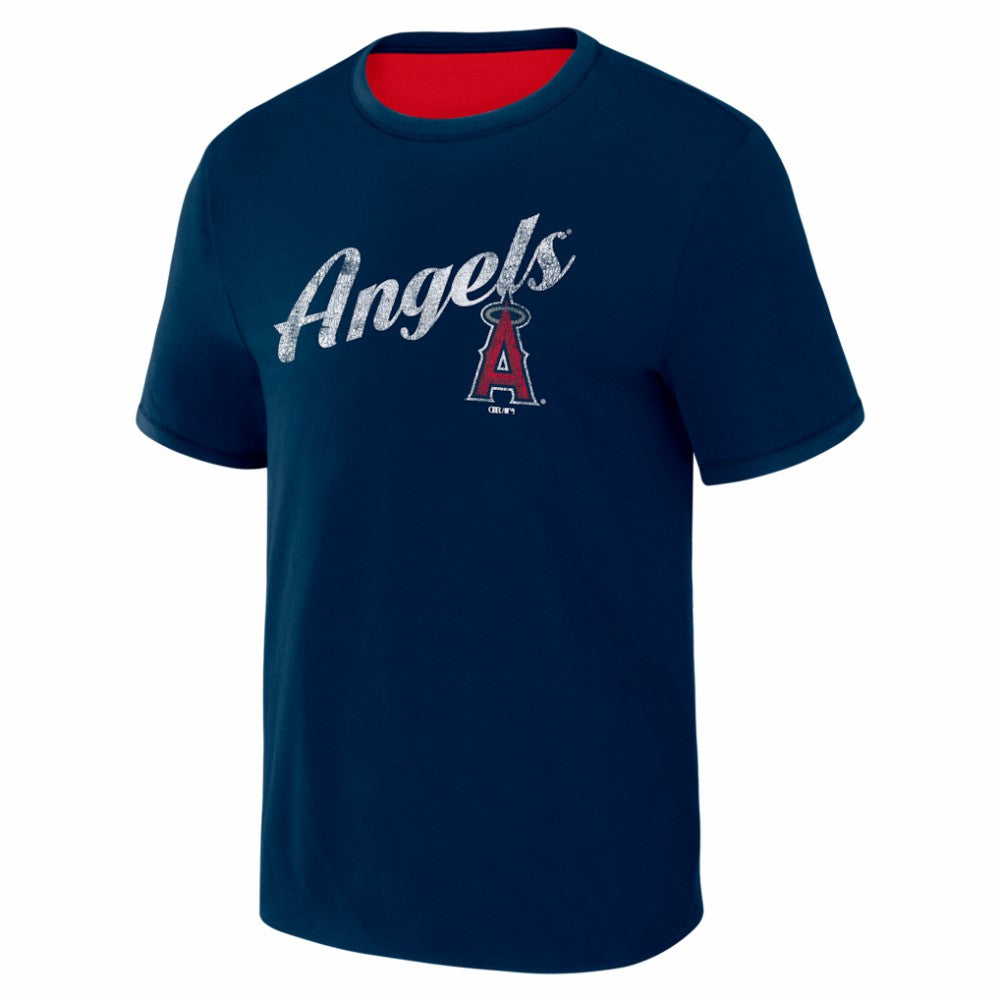 Los Angeles Angels Darius Rucker Collection by Fanatics Two-Way Ringer Reversible T-Shirt - MLB