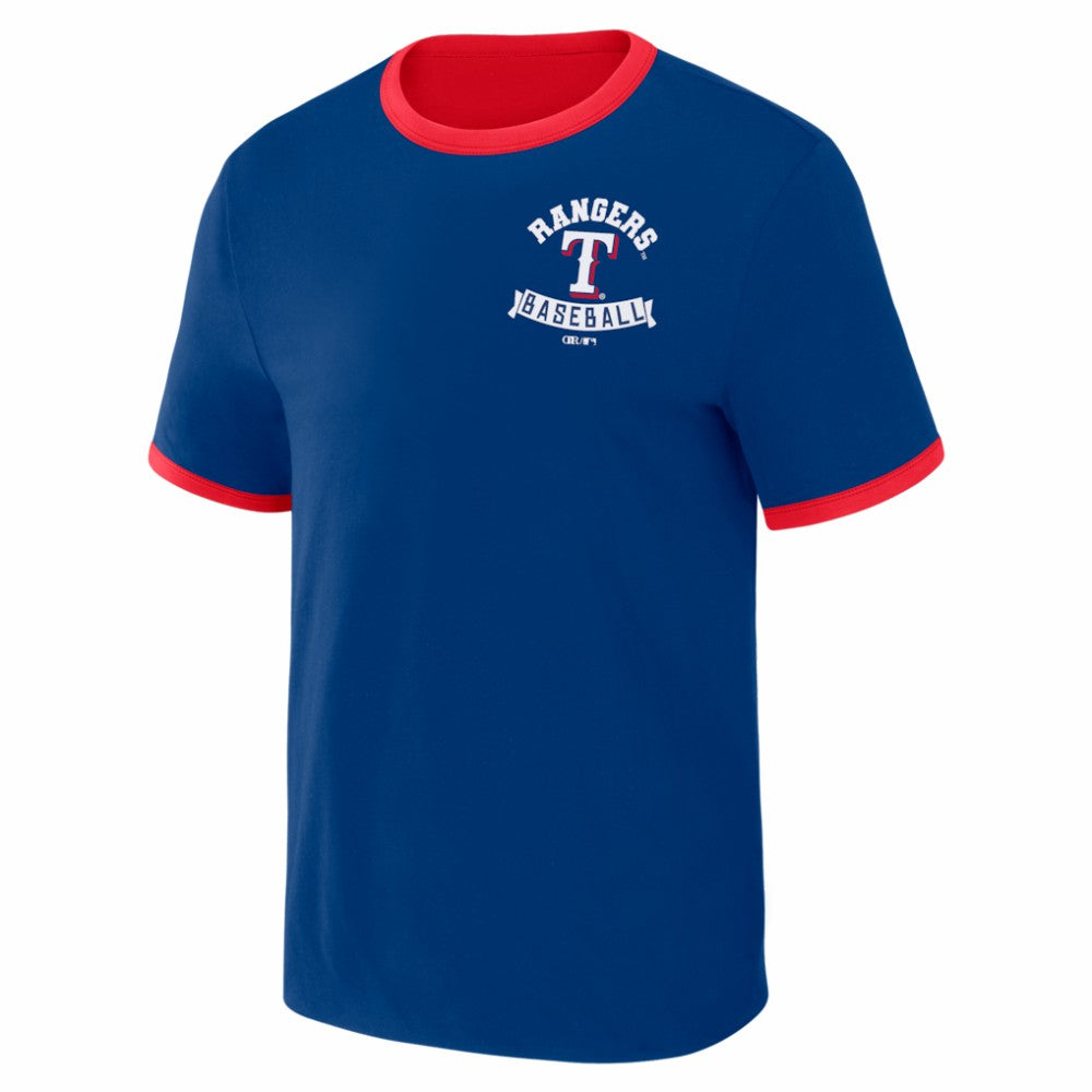 Texas Rangers Darius Rucker Collection by Fanatics Two-Way Ringer Reversible T-Shirt - MLB
