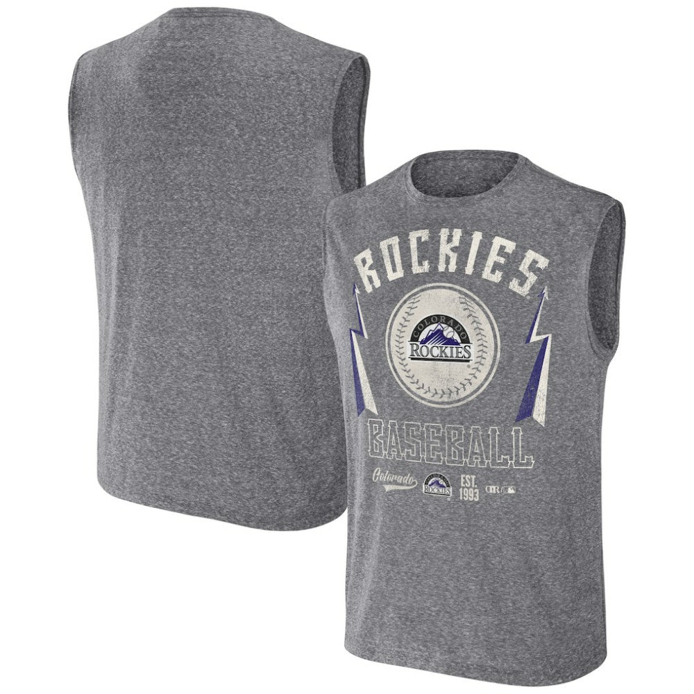 Colorado Rockies Darius Rucker Collection by Fanatics Relaxed-Fit Muscle Tank Top - MLB
