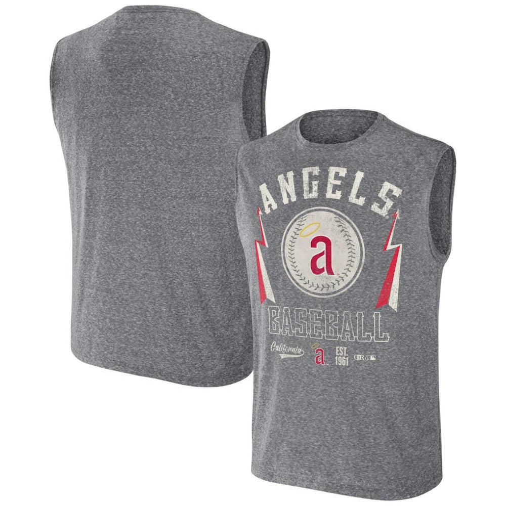 Los Angeles Angels Darius Rucker Collection by Fanatics Relaxed-Fit Muscle Tank Top - MLB