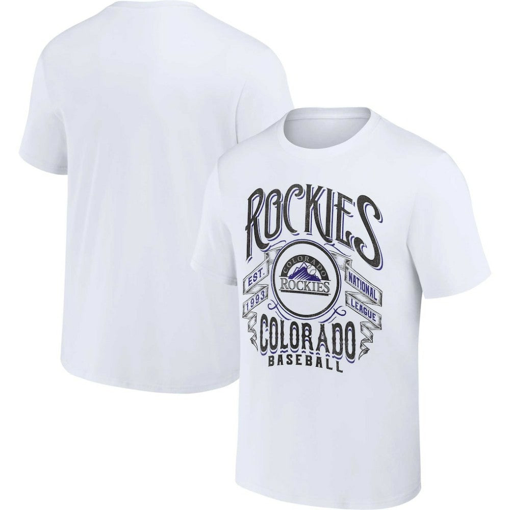 Colorado Rockies Darius Rucker Collection by Fanatics Distressed Rock T-Shirt - MLB