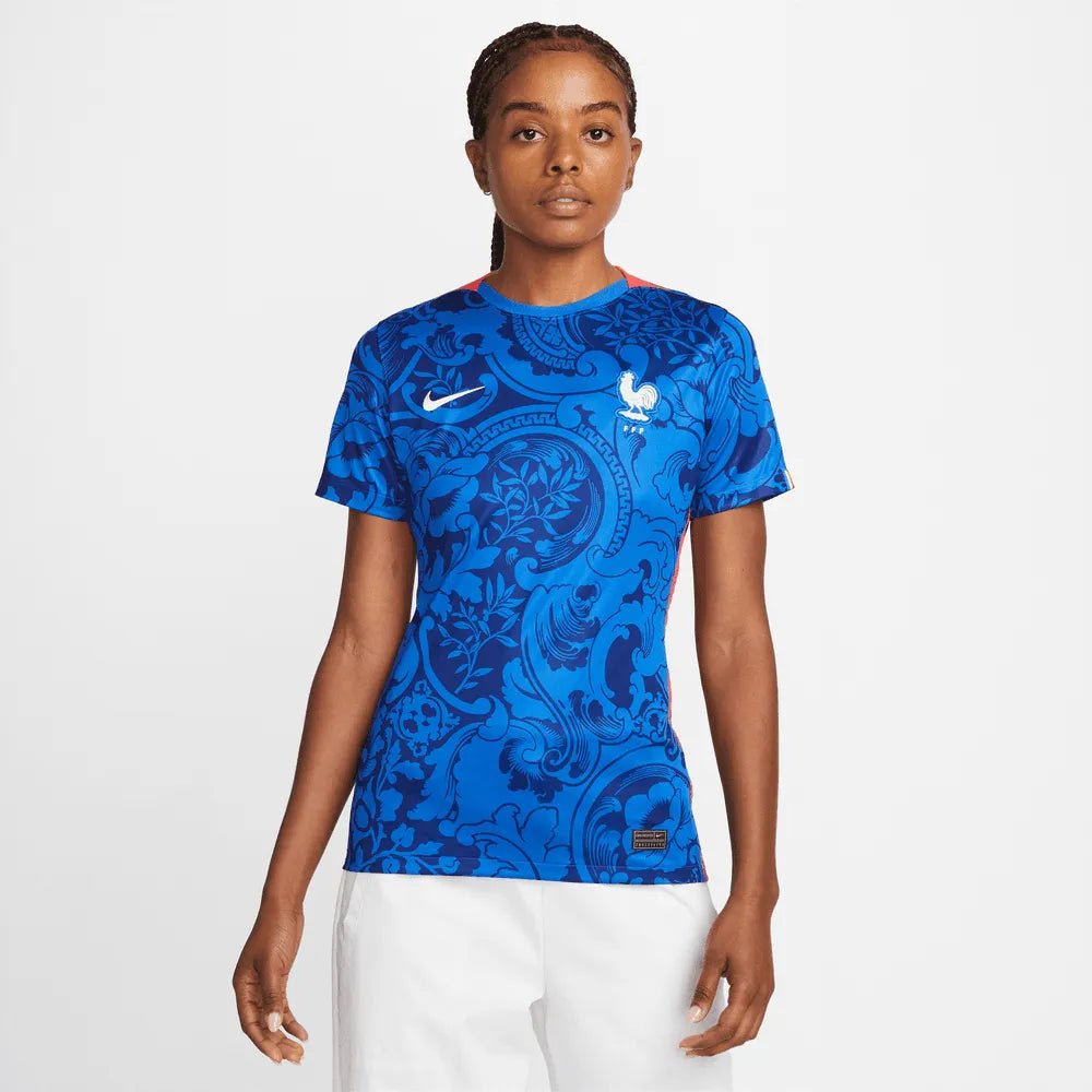 France Womens EC22 Home Soccer Jersey - Hyper Cobalt-Siren Red | Nike