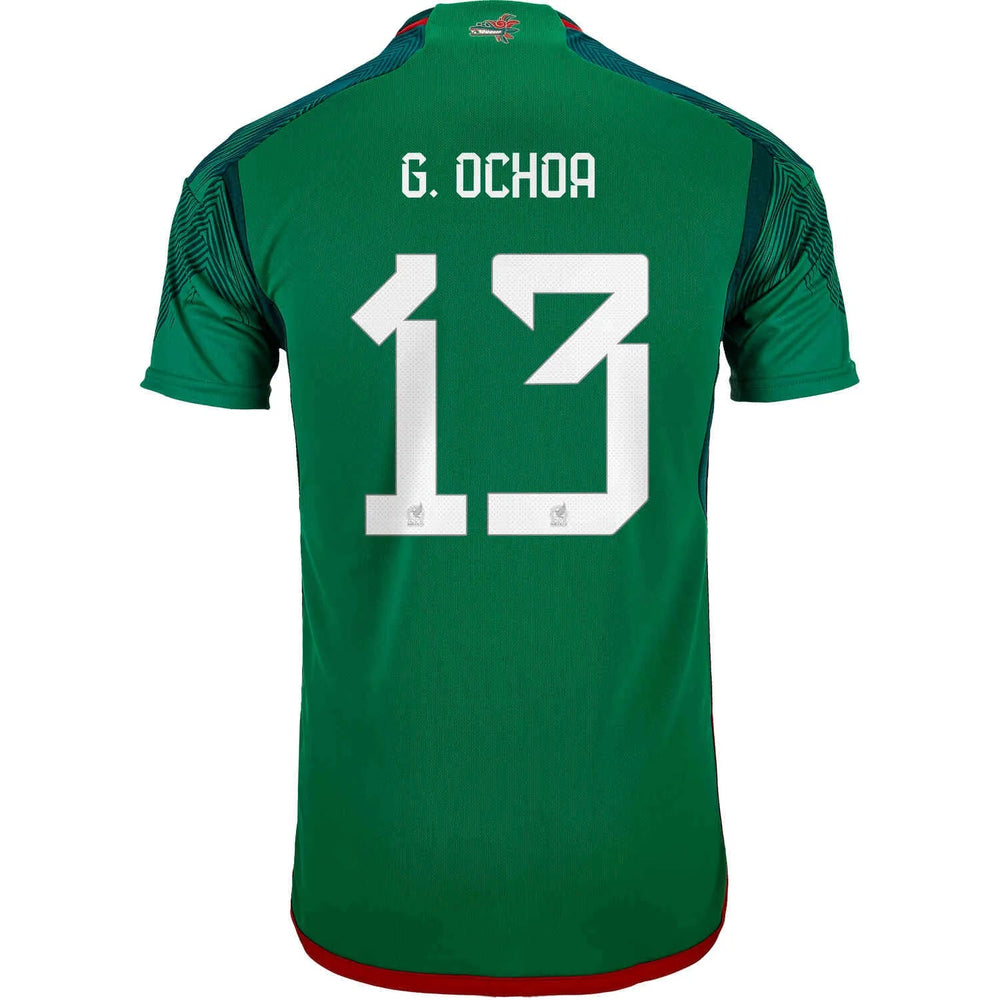 2022-23 Mexico Home Soccer Jersey - Green-Red | Adidas