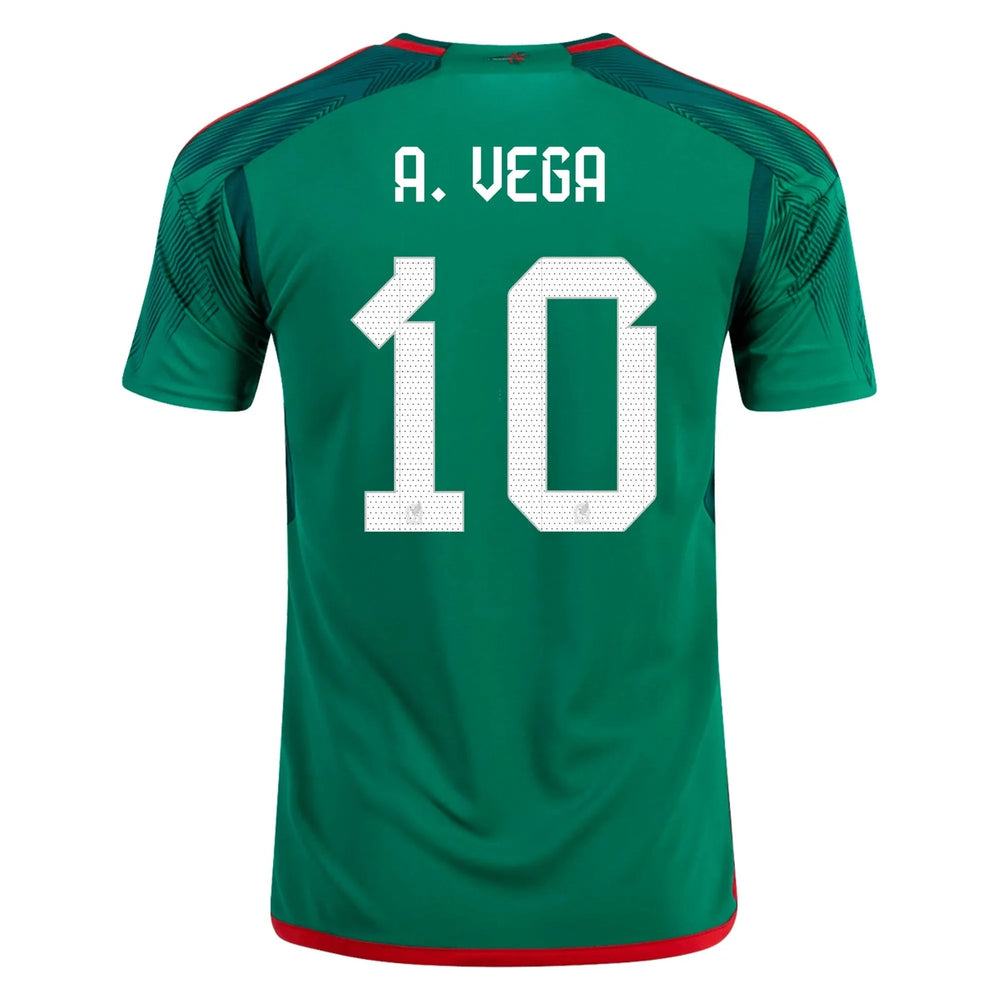 2022-23 Mexico Home Soccer Jersey - Green-Red | Adidas