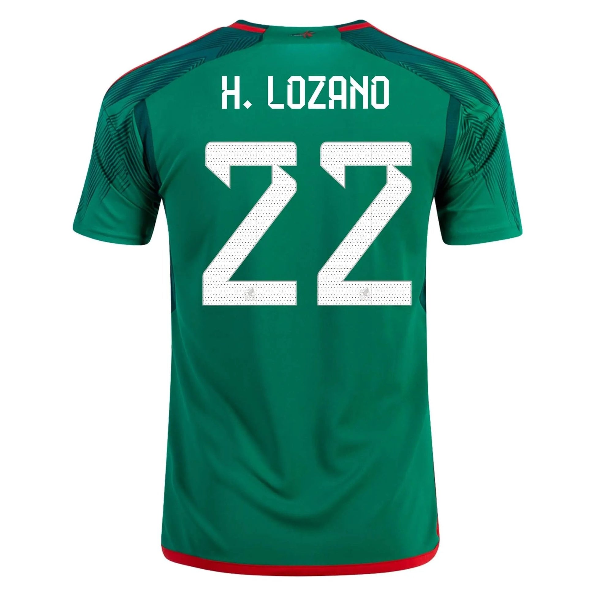 2022-23 Mexico Home Soccer Jersey - Green-Red | Adidas