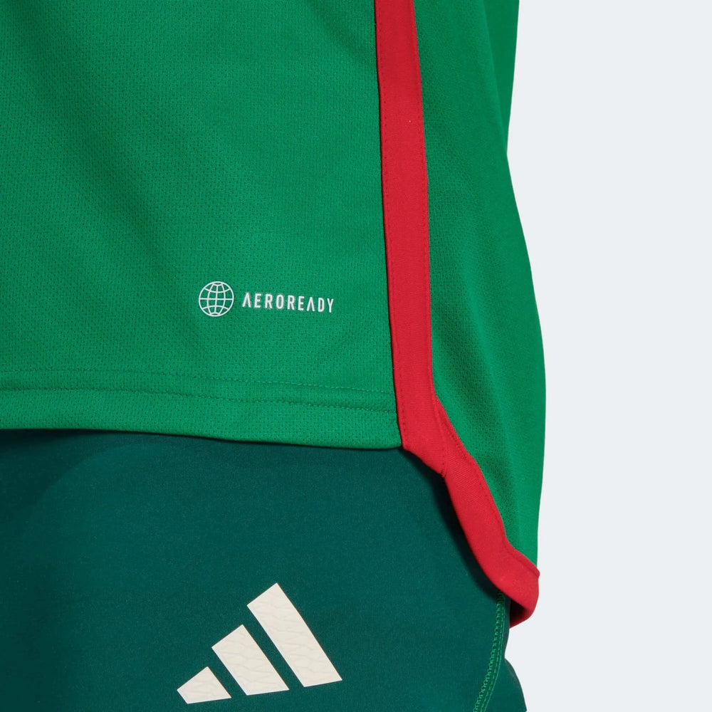 2022-23 Mexico Home Soccer Jersey - Green-Red | Adidas