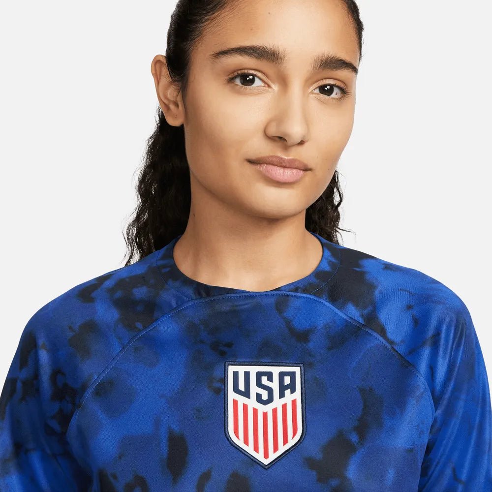 2022-23 USA Womens Away Soccer Jersey - Bright Blue-White | Nike