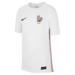 2022-23 France Away Youth Soccer Jersey White-Pink Glaze-Blue | Nike