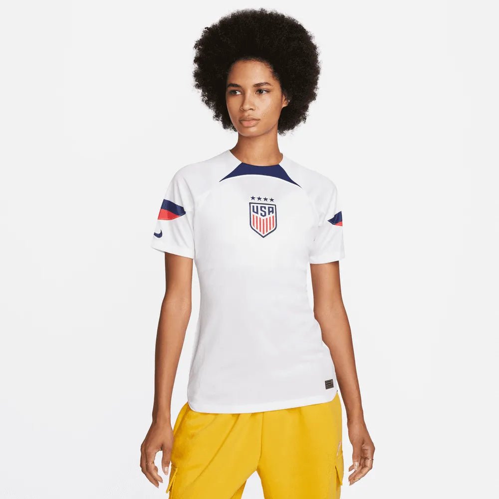 2022-23 USA Womens Home 4 Star Soccer Jersey White-Hyper Blue | Nike