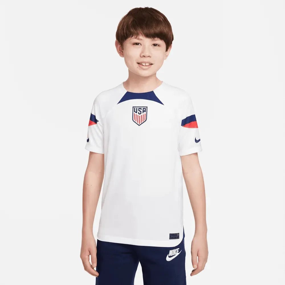 2022-23 USA Home Youth Soccer Jersey White-Loyal Blue | Nike