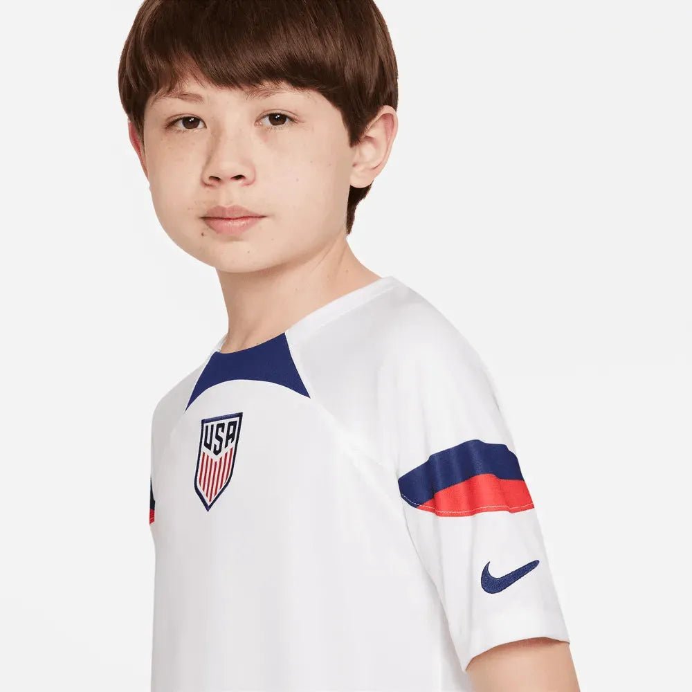 2022-23 USA Home Youth Soccer Jersey White-Loyal Blue | Nike