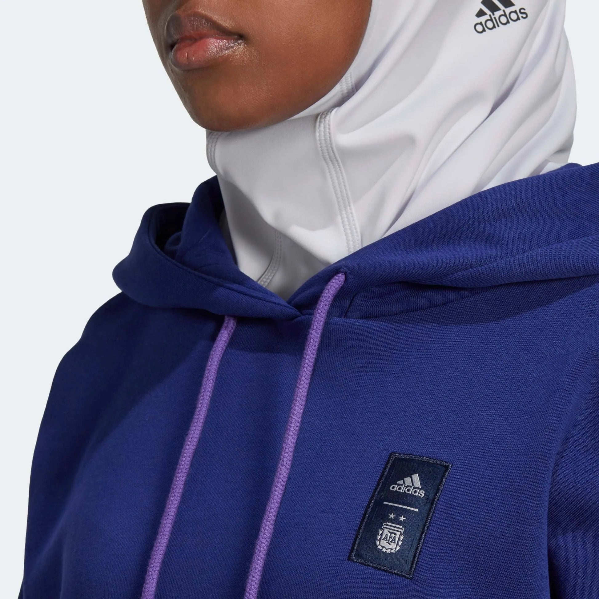 2022-23 Argentina Womens 3 Stripe Hoody Legacy Indigo | Adidas