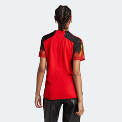 2022-23 Belgium Womens Home Soccer Jersey - Red-Black | Adidas