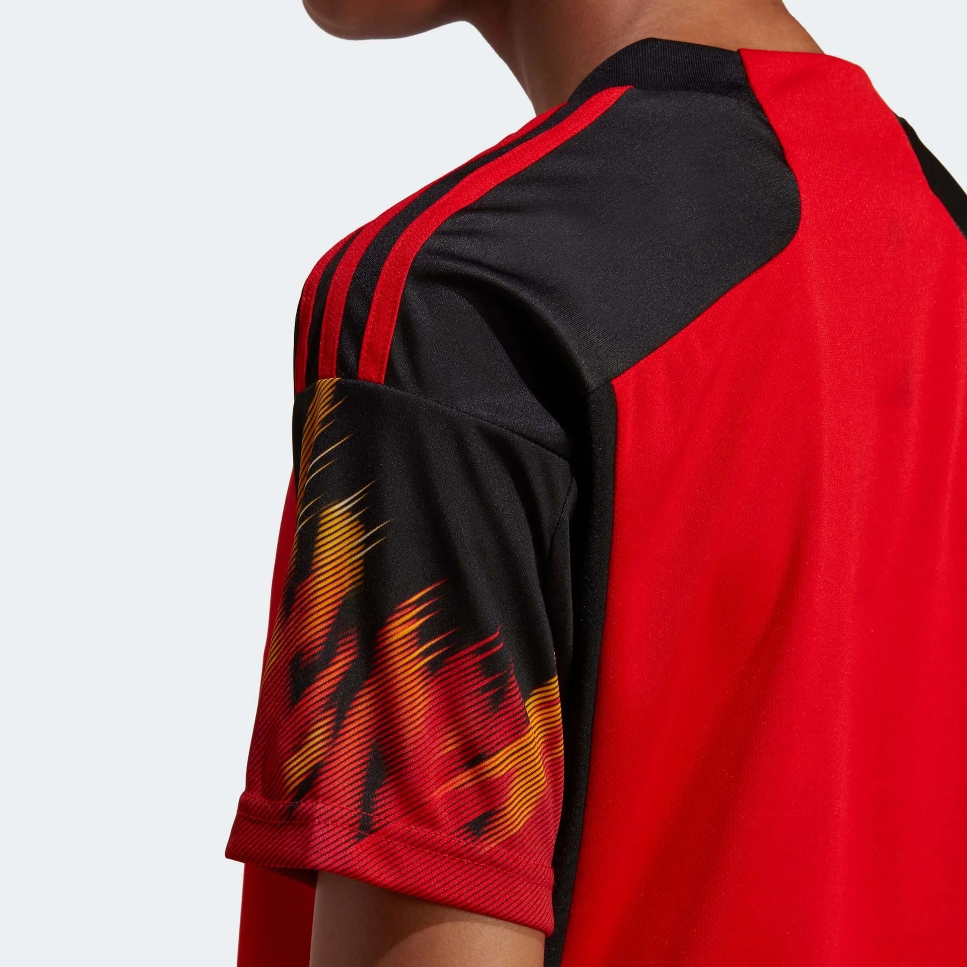 2022-23 Belgium Womens Home Soccer Jersey - Red-Black | Adidas