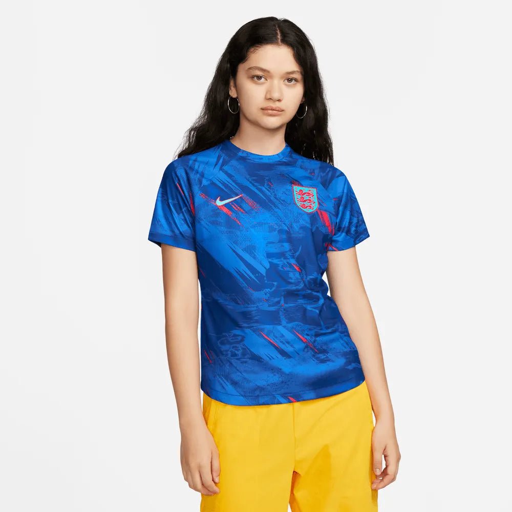 2022-23 England Womens Training Pre-Match Soccer Jersey - Blue | Nike