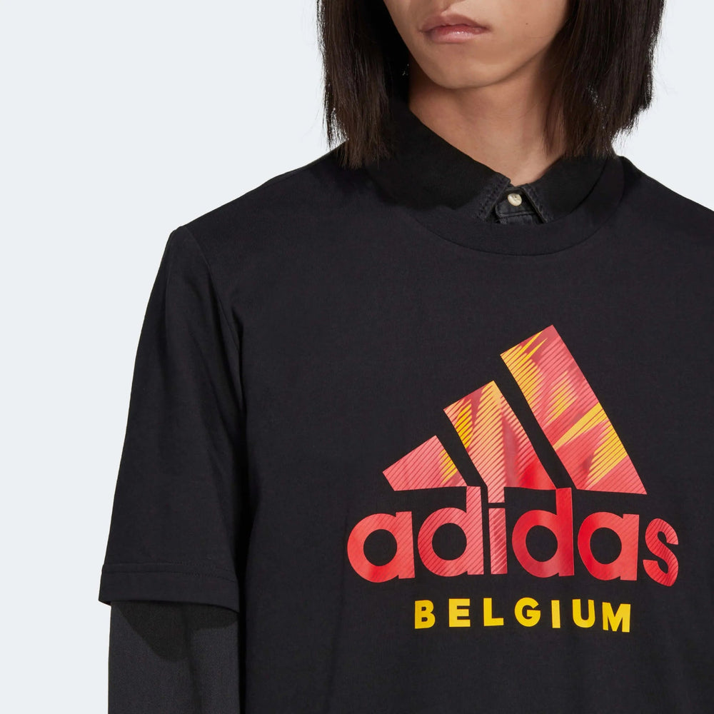 2022-23 Belgium DNA Graphic Tee - Black | Adidas