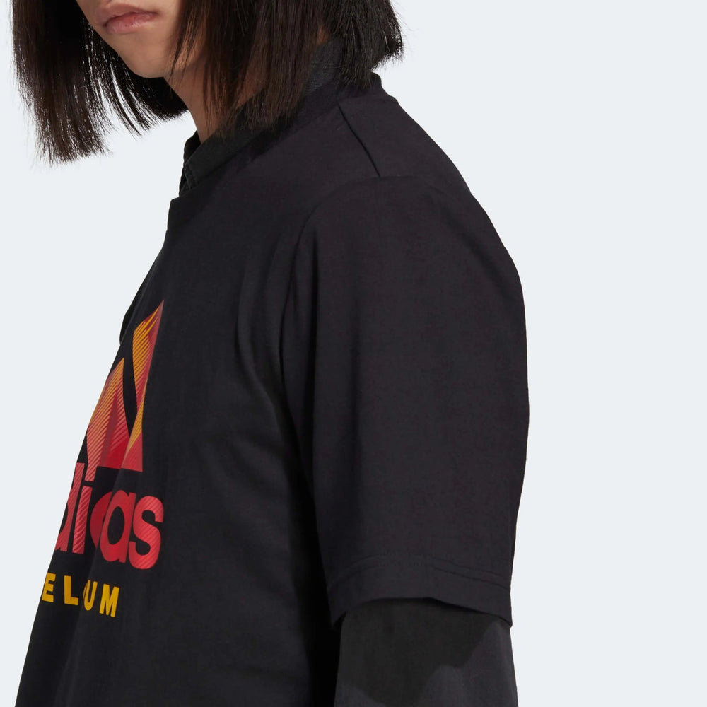 2022-23 Belgium DNA Graphic Tee - Black | Adidas