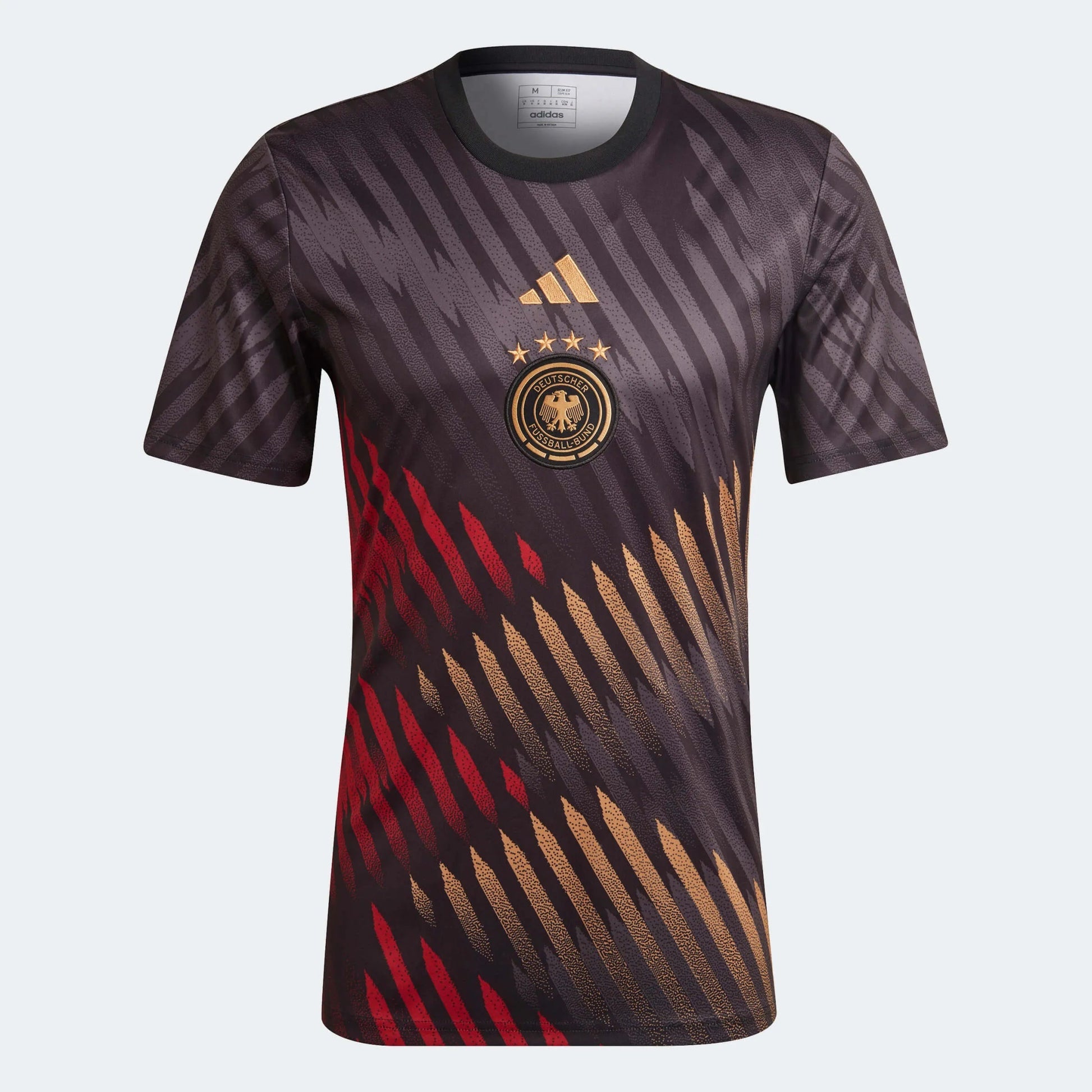 2022-23 Germany Pre-Match Soccer Jersey - Black-Grey-Red | Adidas