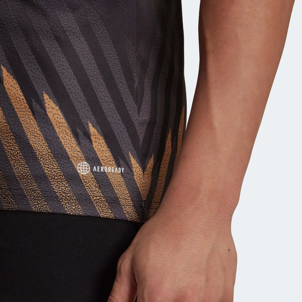 2022-23 Germany Pre-Match Soccer Jersey - Black-Grey-Red | Adidas