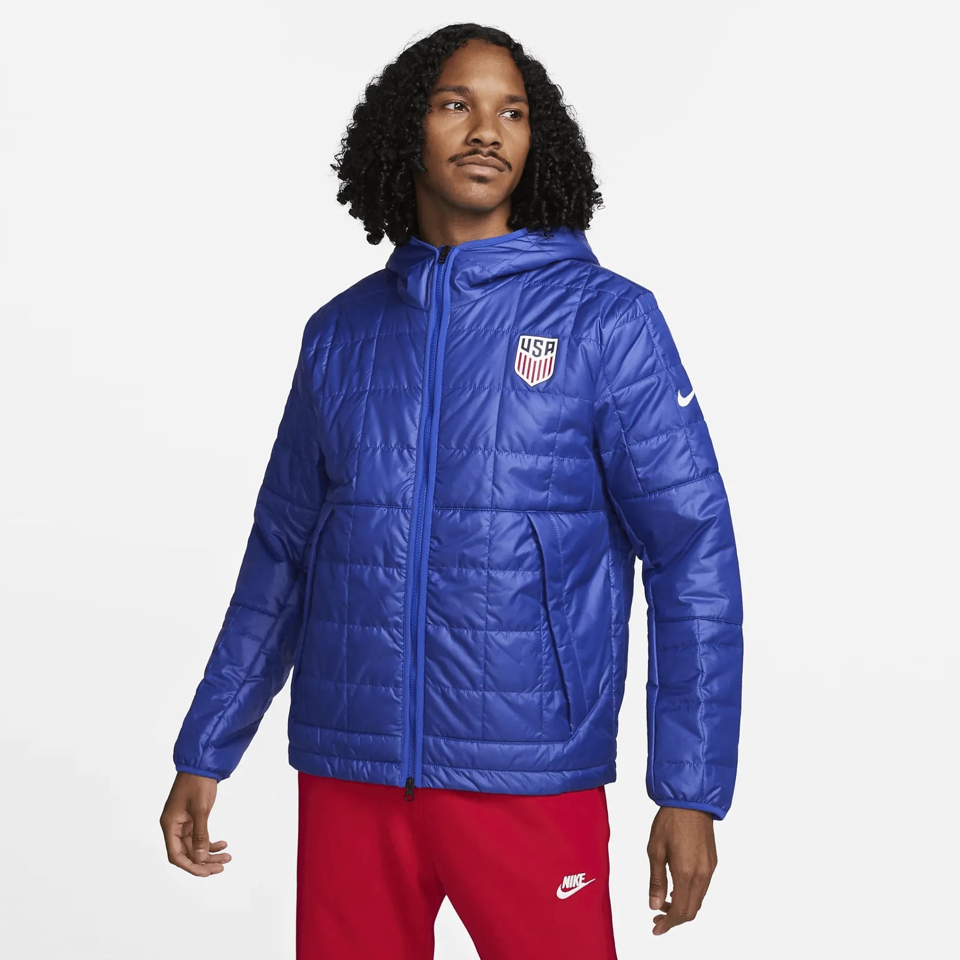 2023 USA Mens Fleece-Lined Hooded Jacket | Nike