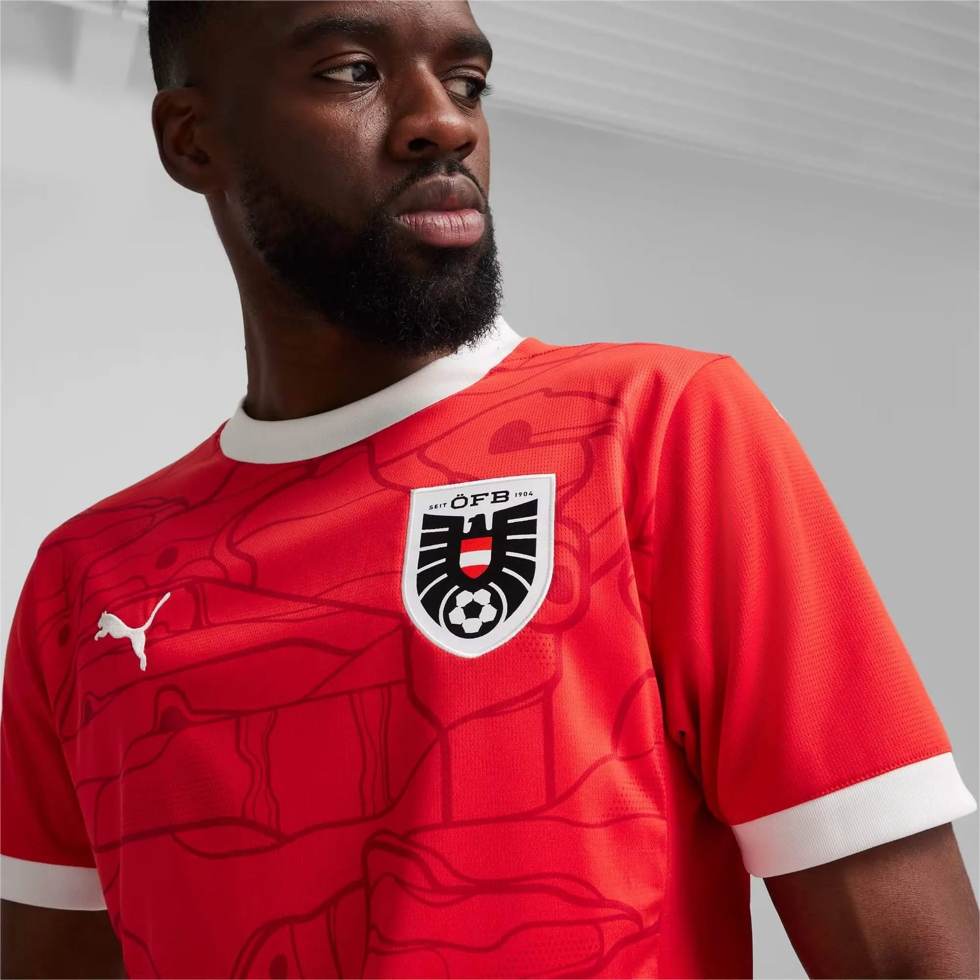 2024-25 Austria Mens Stadium Home Soccer Jersey | Puma